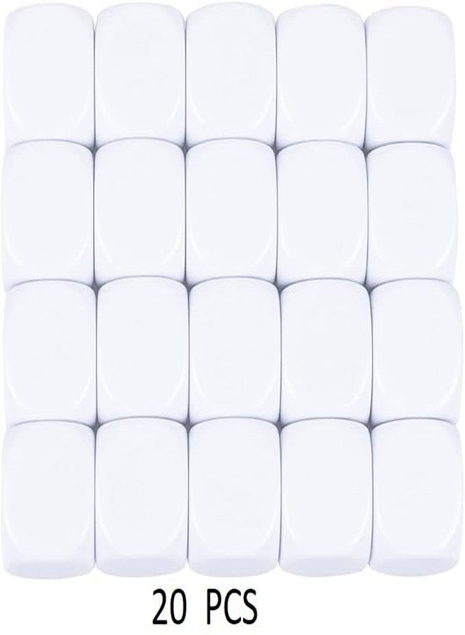 MOREL 25 MM DICE Blank Large Blank DICE 6-Sided Game DICE Set for Board Game Learning Crafts DIY Numbers 20 Pieces (Pack of 20) - Image 2